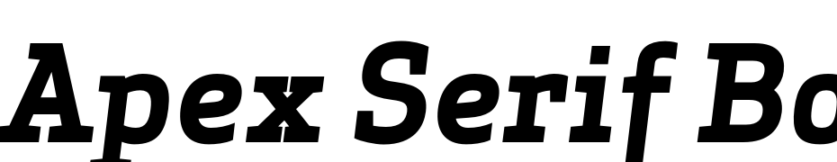 Apex Serif Bold Italic Font Download Free
